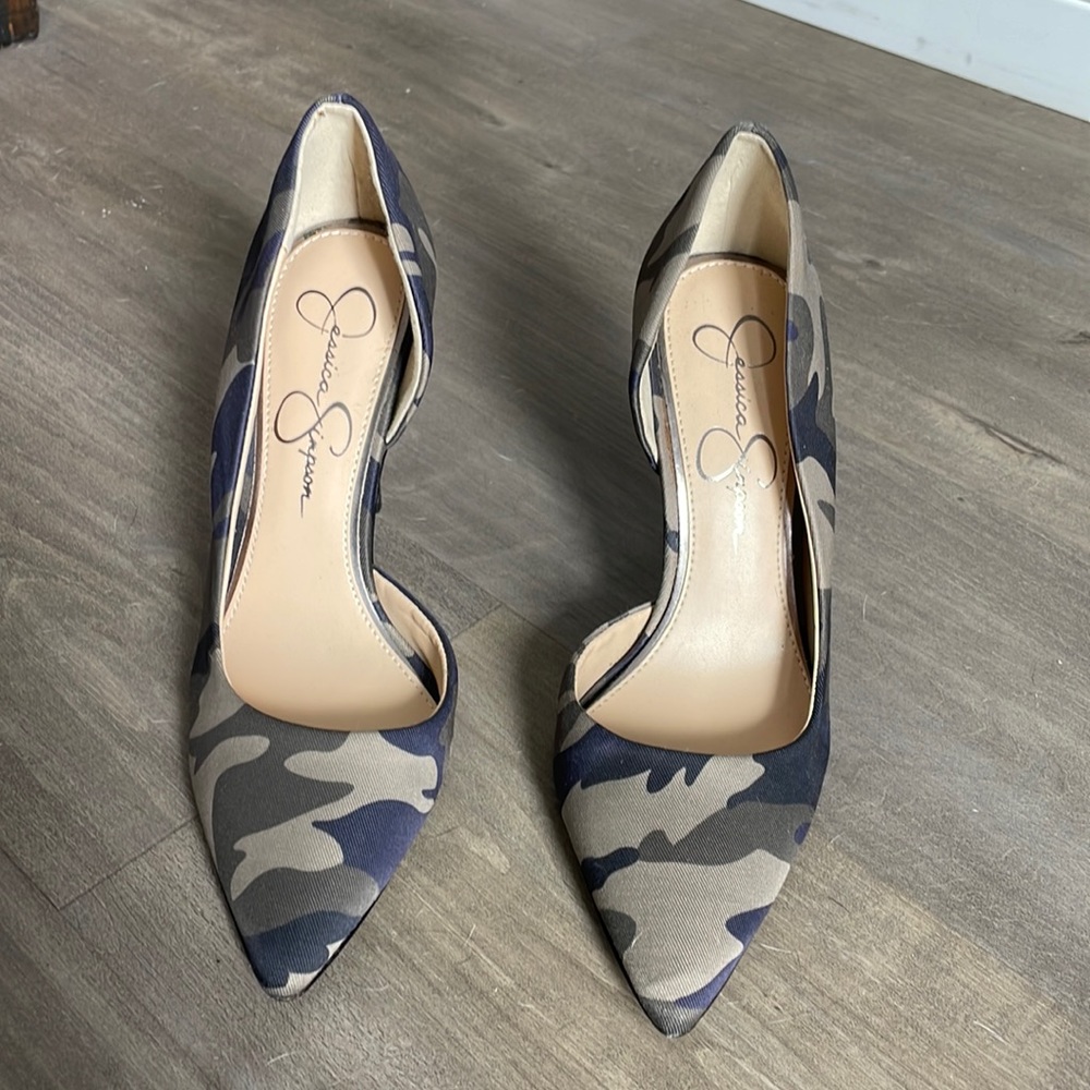 Jessica Simpson Camo stilettos